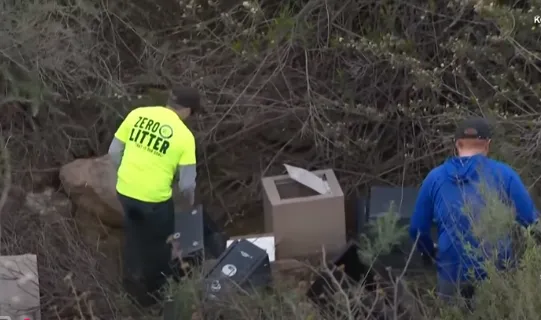 California Volunteers Discover Hidden Stolen Property on Freeway